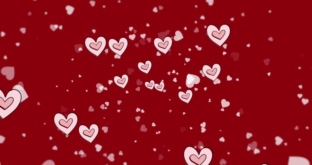 Floating Red Hearts on Romantic Background for Valentine's Day - Free Images, Stock Photos and Pictures on Pikwizard.com