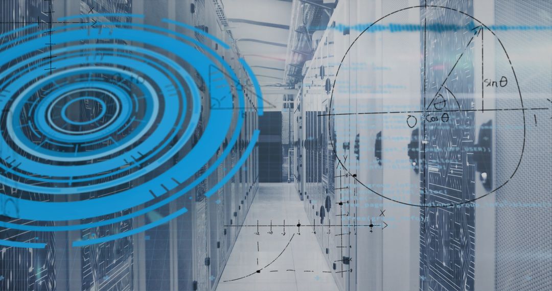 Digital Overlay of Mathematics and Data in Modern Server Room