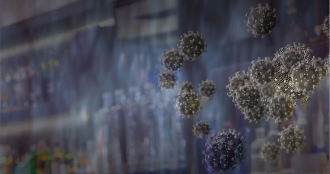 Virus Cells in Bar Highlighting Infection and Health Concerns