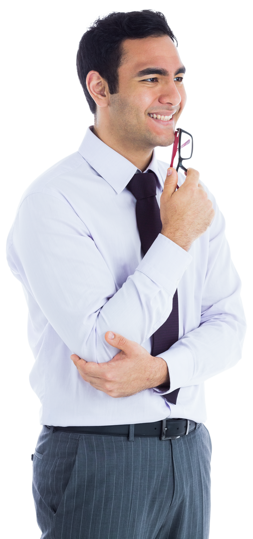 Confident Asian Businessman Holding Glasses on Transparent Background - Download Free Stock Images Pikwizard.com