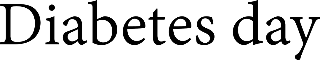 Diabetes Day Concept Text on Transparent Background