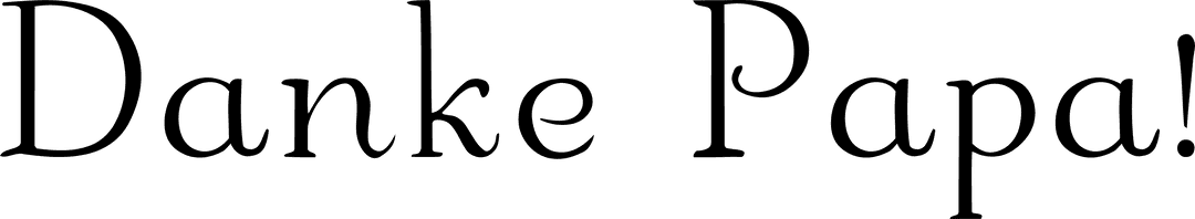 Danke Papa Text on Transparent Background