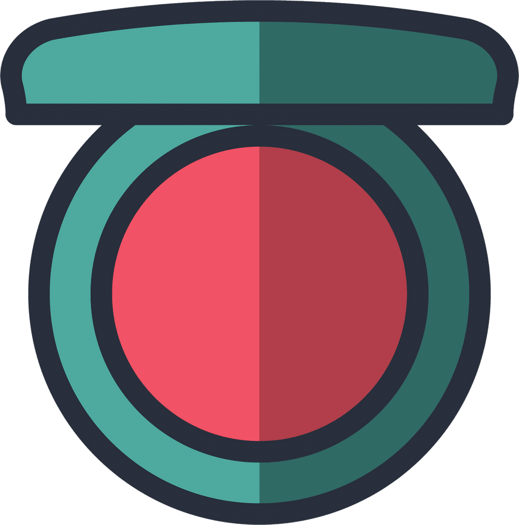 Transparent Vector Makeup Icon in Green and Red