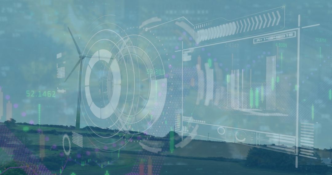 Digital Monitoring with Data Interface on Wind Turbine Visualization