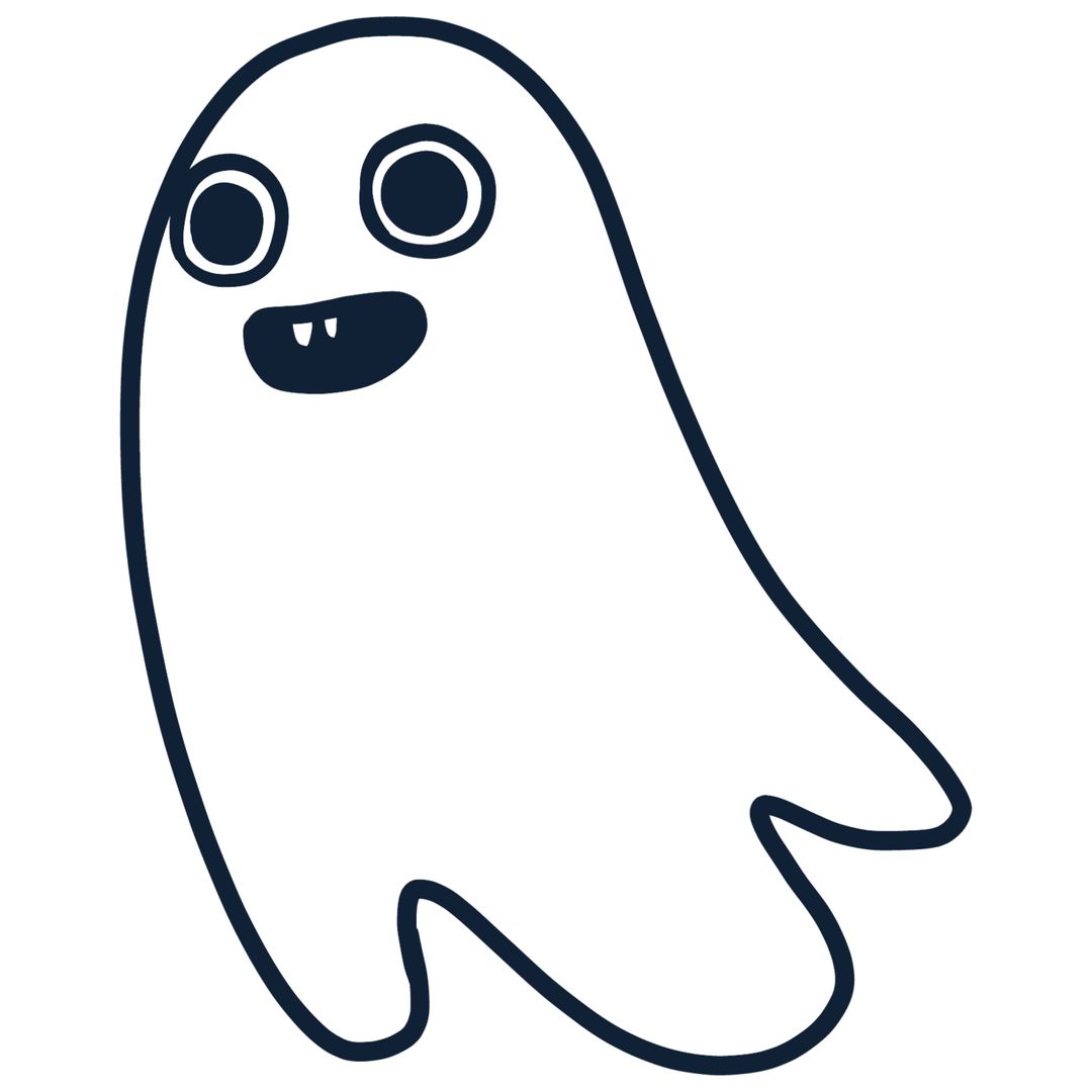 Playful Ghost Illustration for Whimsical Halloween Theme