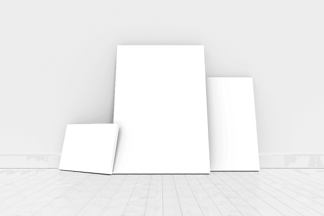 Transparent Boards on Minimalistic White Wooden Floor