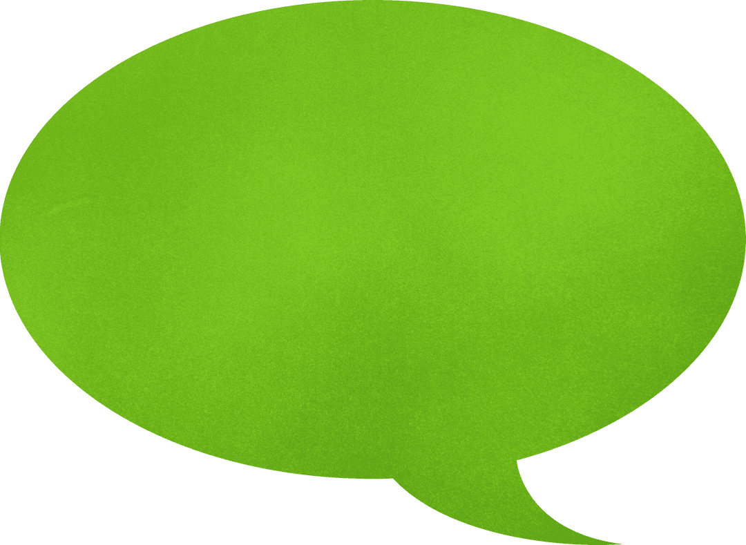 Green Transparent Speech Bubble Vector on White Background
