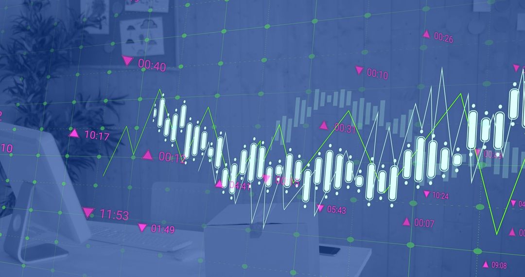 Digital Data Analysis Displayed Over Modern Workspace