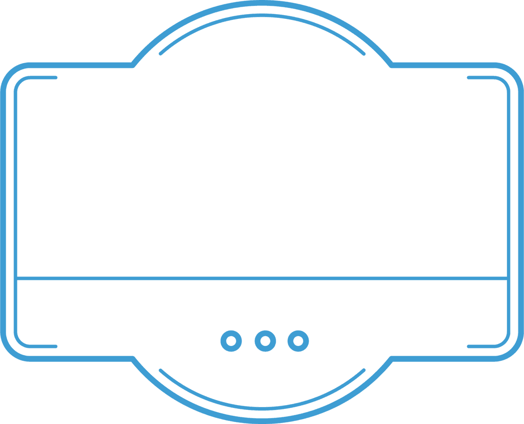 Transparent Blue Badge with Copy Space Isolated on White