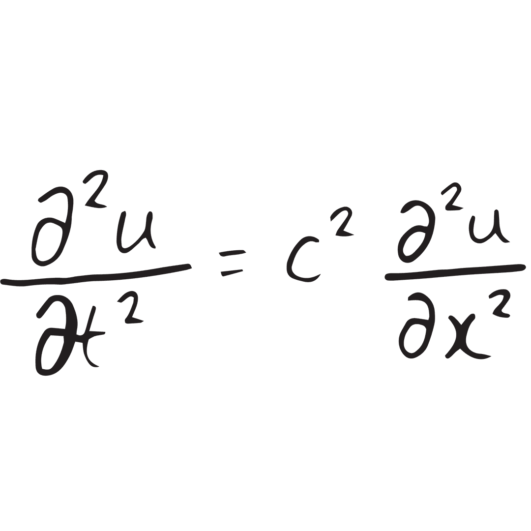 Transparent Equation of Wave Motion Science Concept