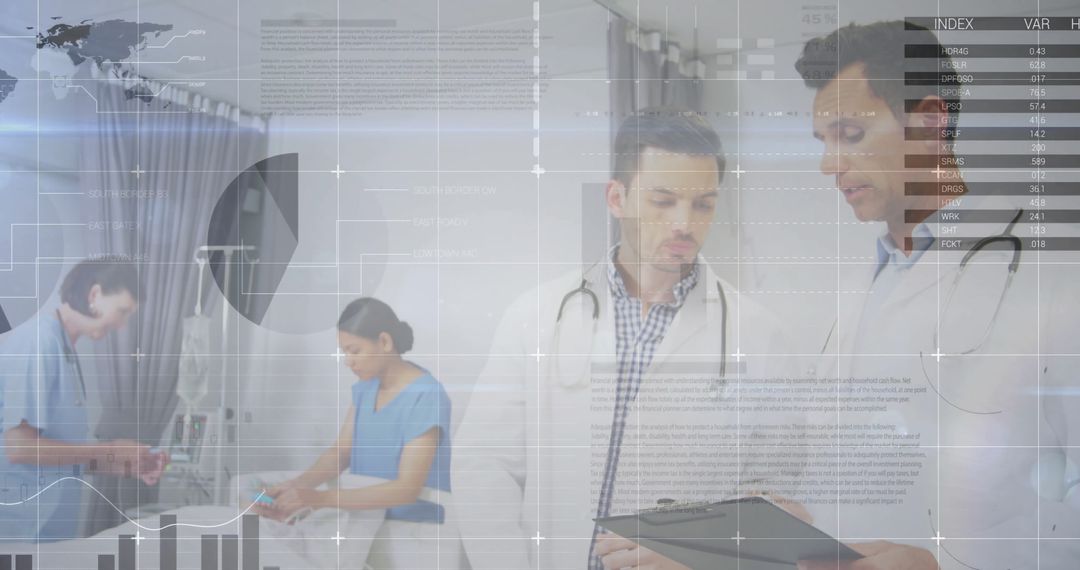 Healthcare Professionals Analyzing Data in Modern Facility