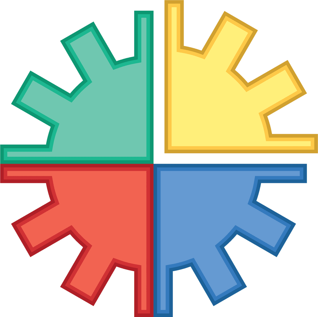 Colorful Geometric Abstract Shape on Transparent Background