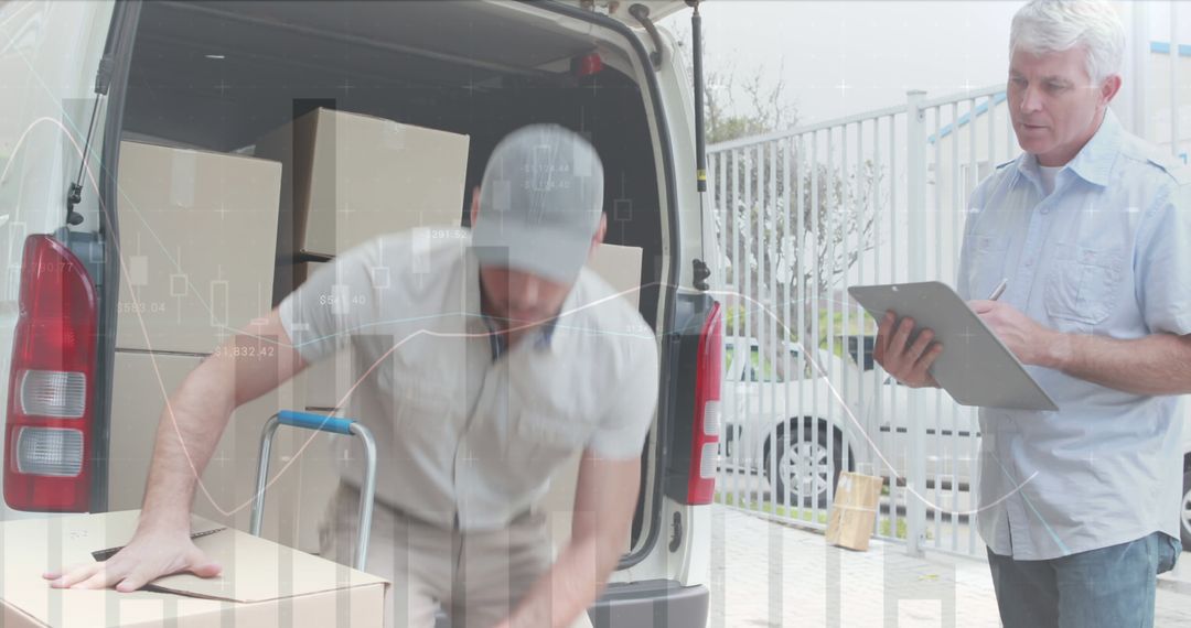 Global Shipping and Data Processing Concept