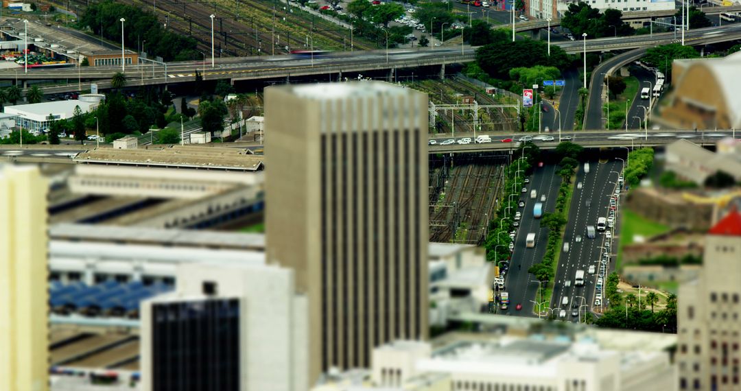 Urban Cityscape with Dense Traffic on Highway - Free Images, Stock Photos and Pictures on Pikwizard.com