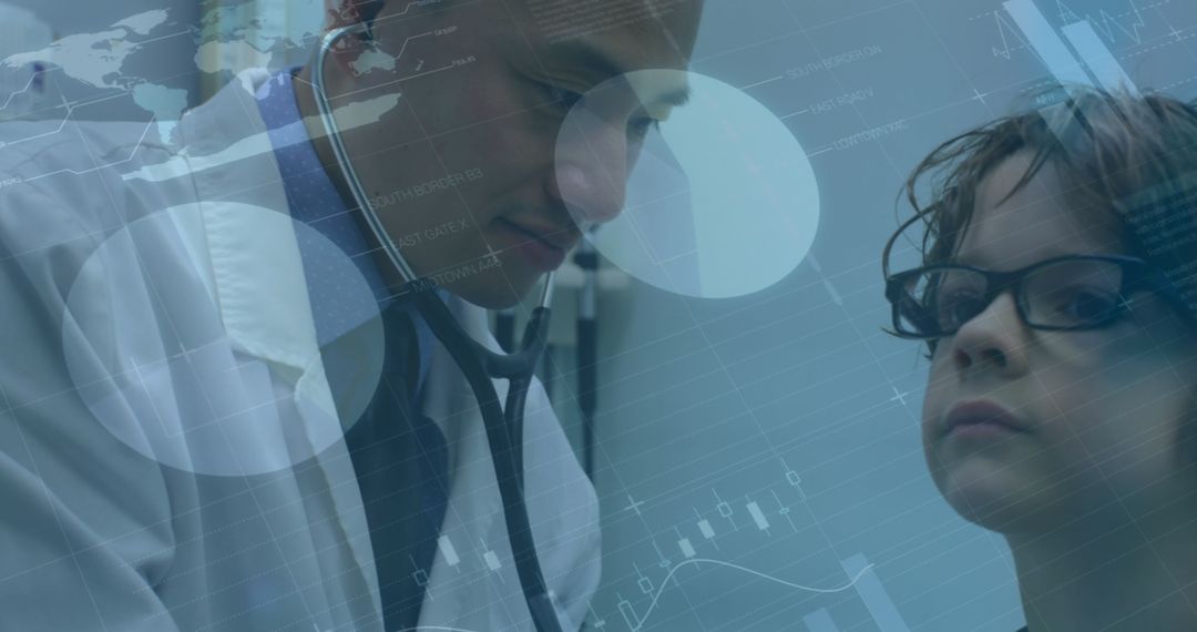 Doctor Using Technology for Pediatric Healthcare Assessment