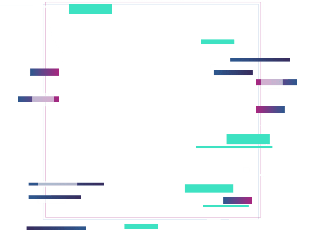 Futuristic Multicolor Glitch Frame on Transparent Canvas