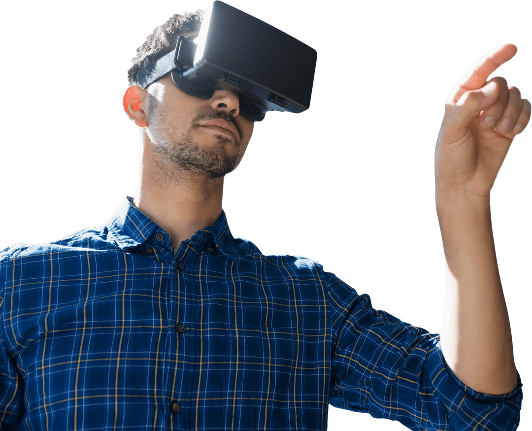 Transparent Background Futuristic VR Experience Concept