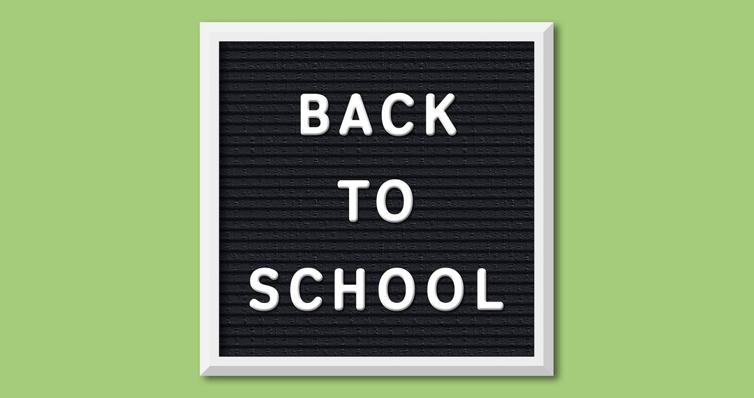 Back to School Blackboard Message on Green Background - Free Images, Stock Photos and Pictures on Pikwizard.com