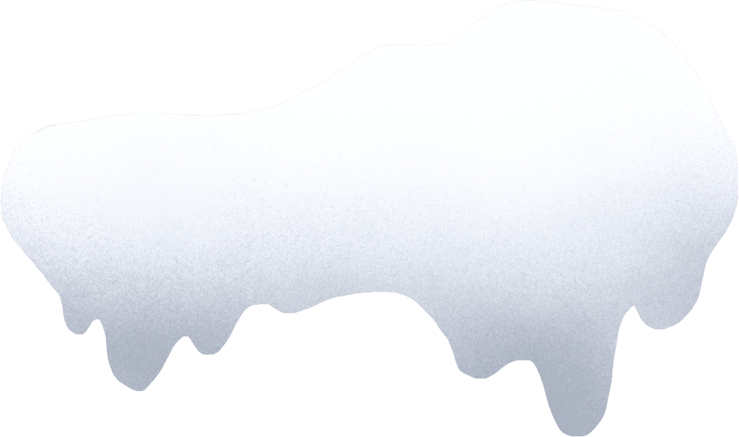 Transparent Snow Patch Illustration for Festive Designs