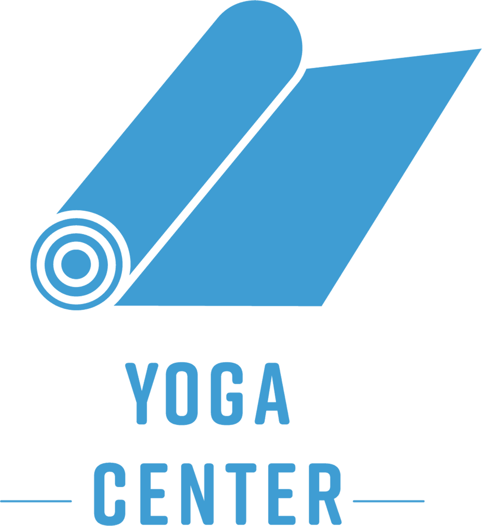 Transparent Yoga Center Logo Design with Exercise Mat