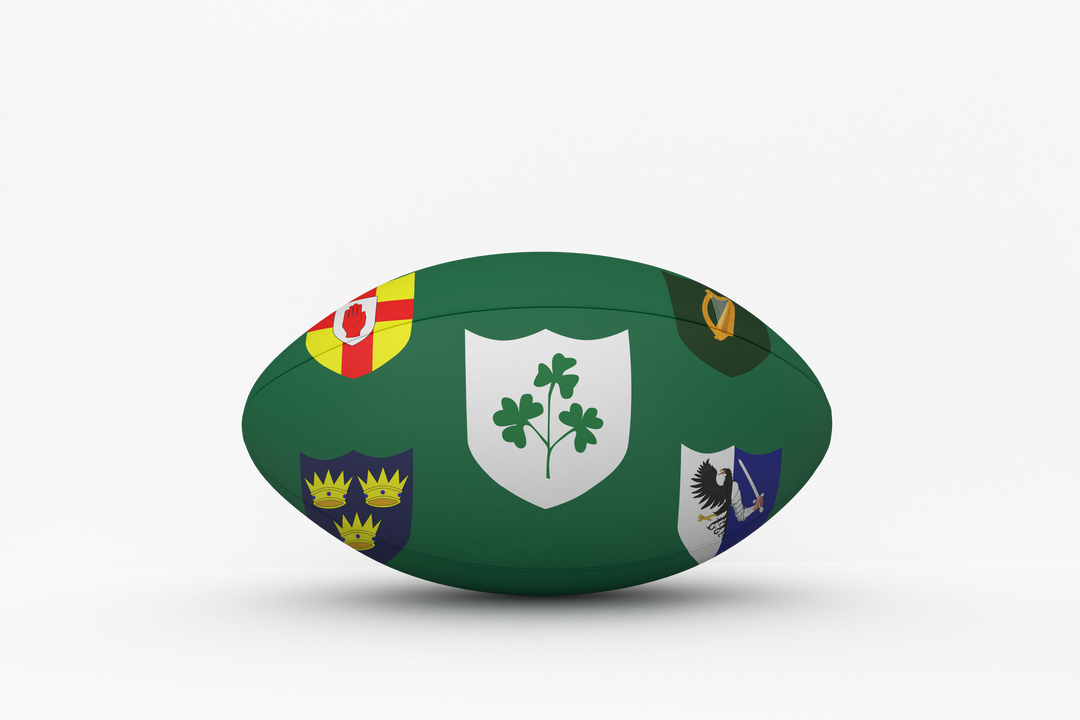 Transparent Rugby Ball with Irish Coats of Arms - Download Free Stock Images Pikwizard.com