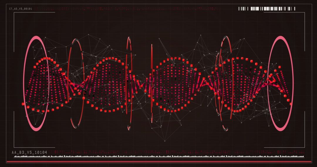 Futuristic Digital Representation of DNA Strand
