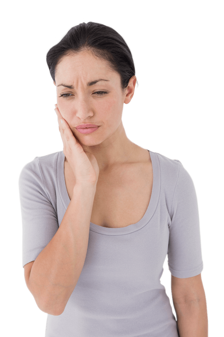 Woman Suffering from Toothache Transparent Background