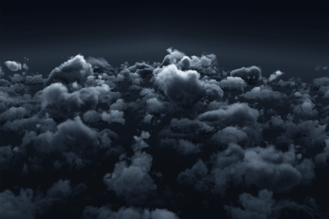 Dark Massive Cloudscape with Unveiled Guiding Light