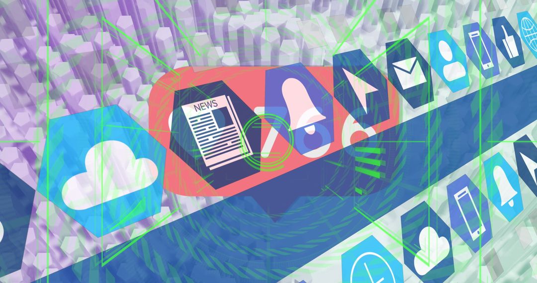 Futuristic Business Technology and Digital Interface Elements