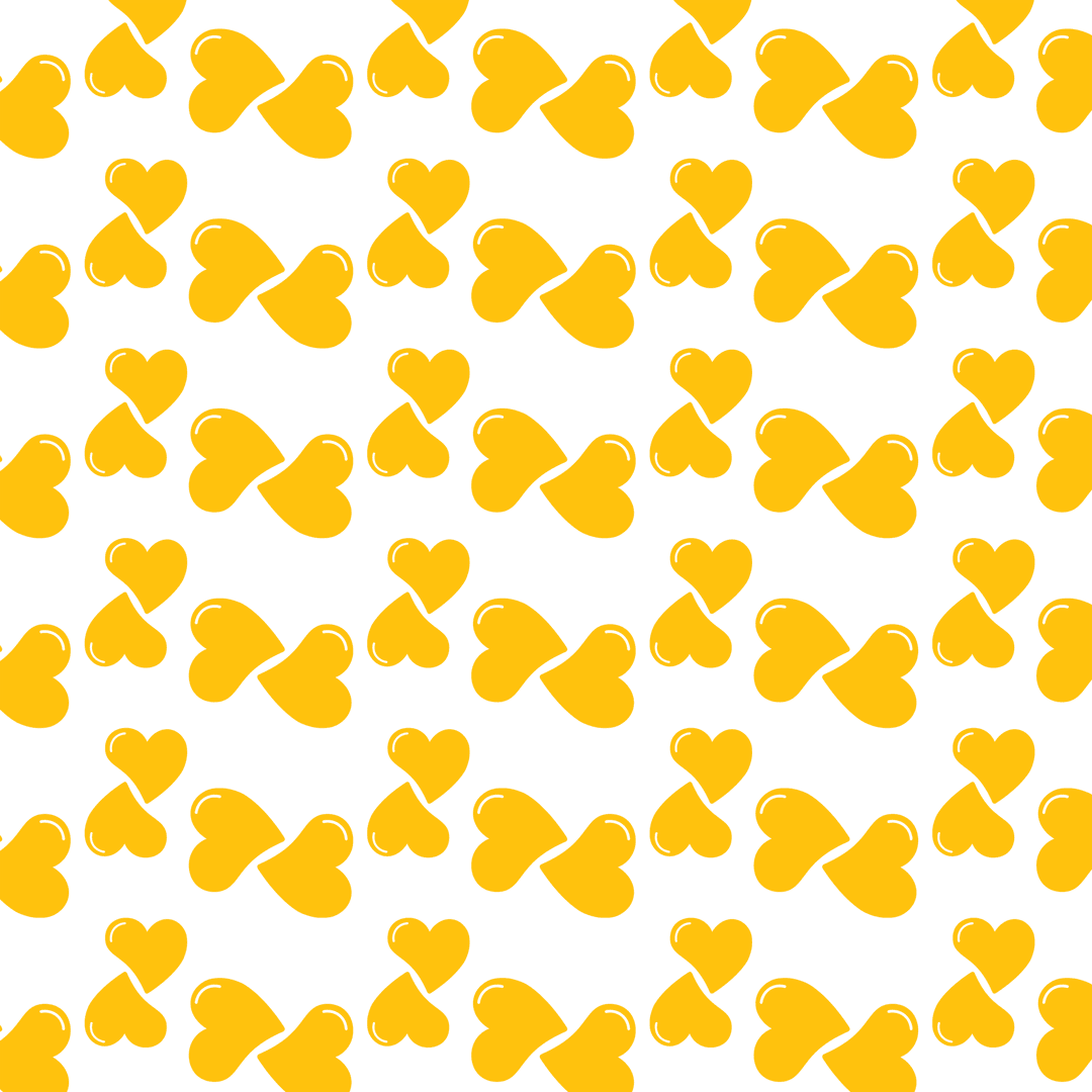Yellow Candy Shaped Pattern on Transparent Background