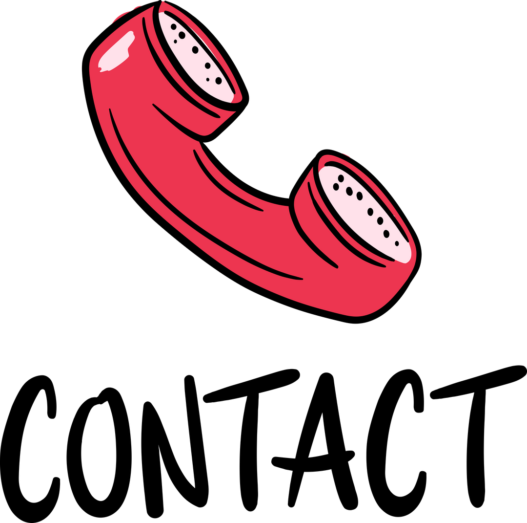 Red Telephone Handset with Text on Transparent Background - Download Free Stock Images Pikwizard.com