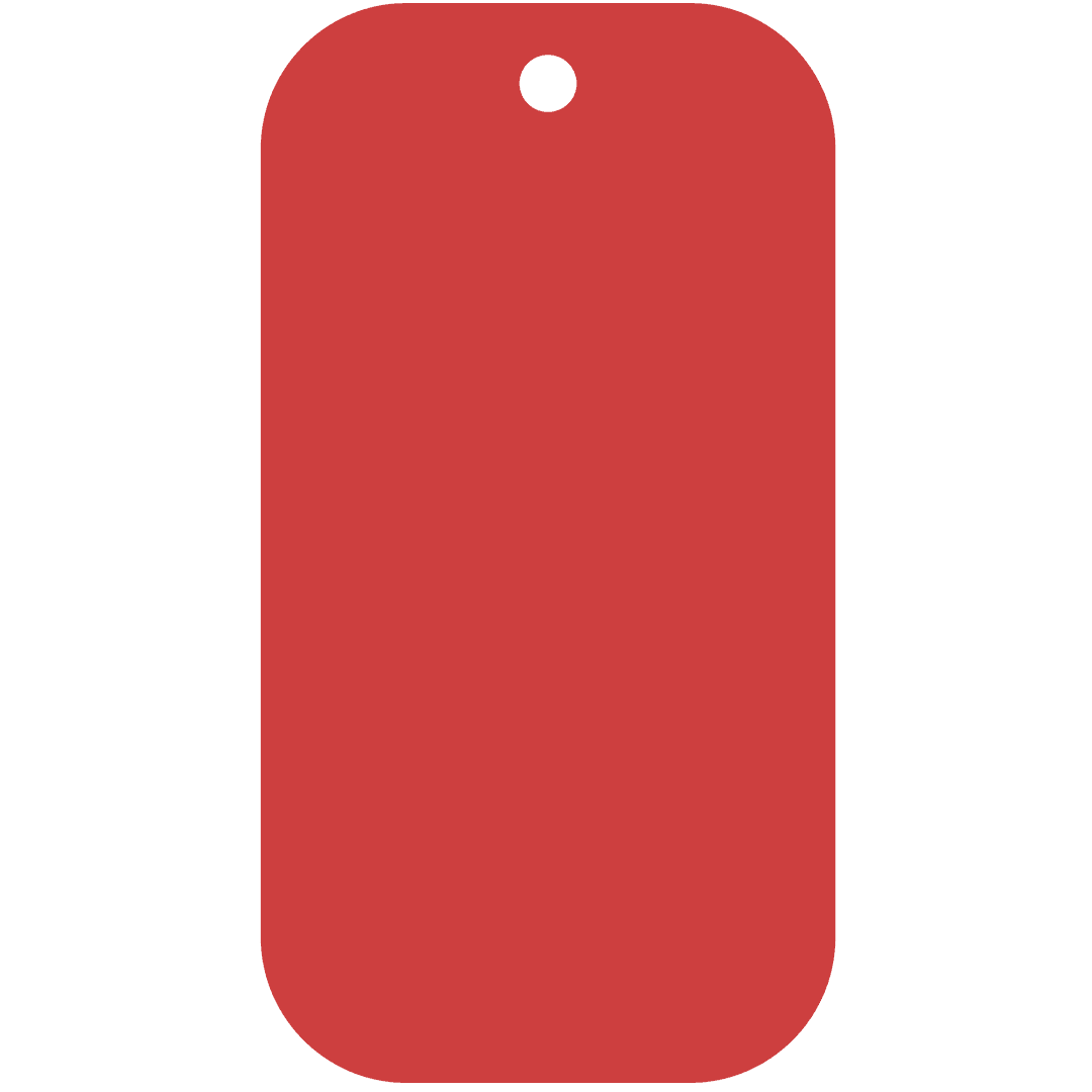 Blank Red Label Isolated on Transparent Background for Retail Use