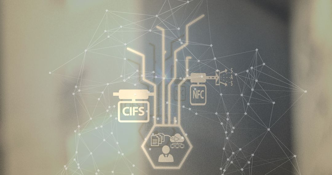 Digital Connection Network with Virtual Interface Icons