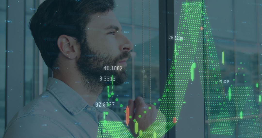 Businessman Analyzing Financial Graphs and Stock Market Trends - Free Images, Stock Photos and Pictures on Pikwizard.com