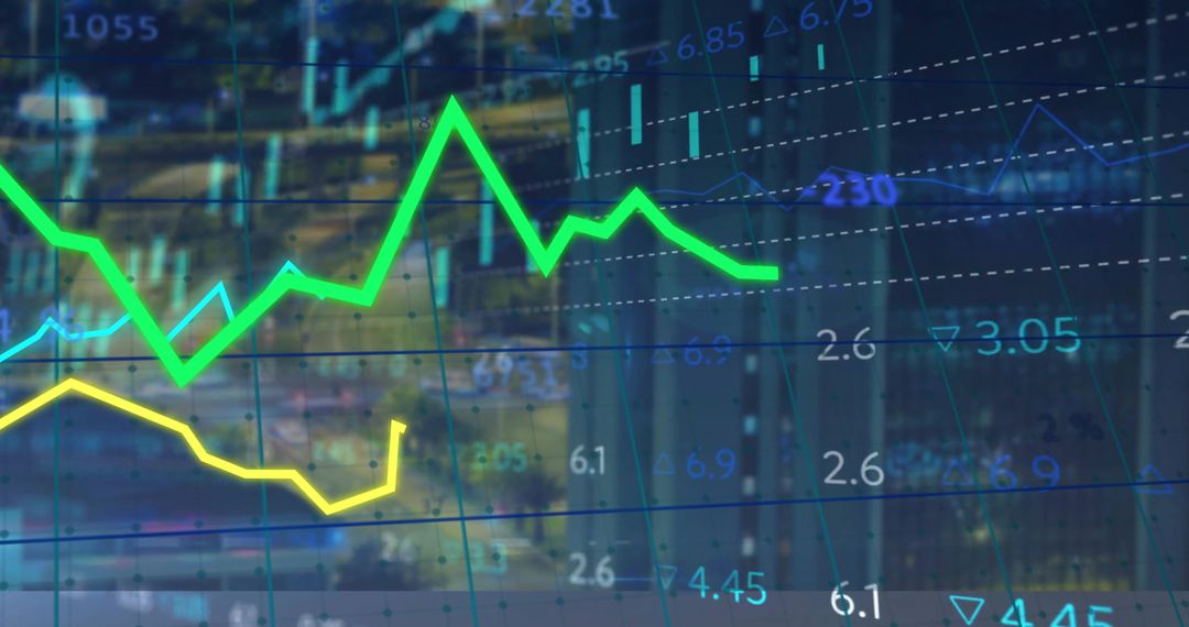 Dynamic financial data analyzing with graph overlays
