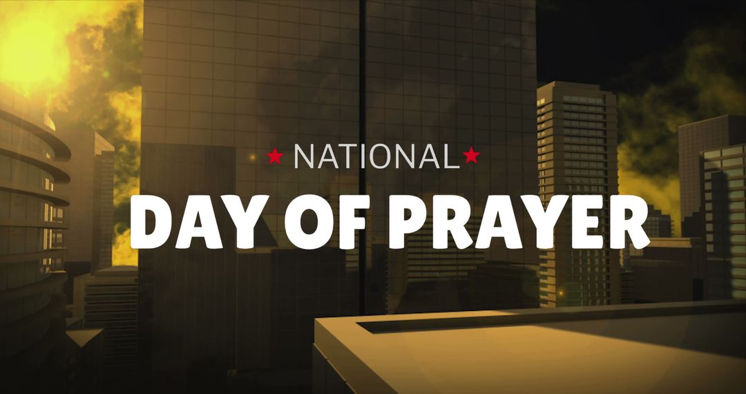 National Day of Prayer with Skyline in Golden Sunlight