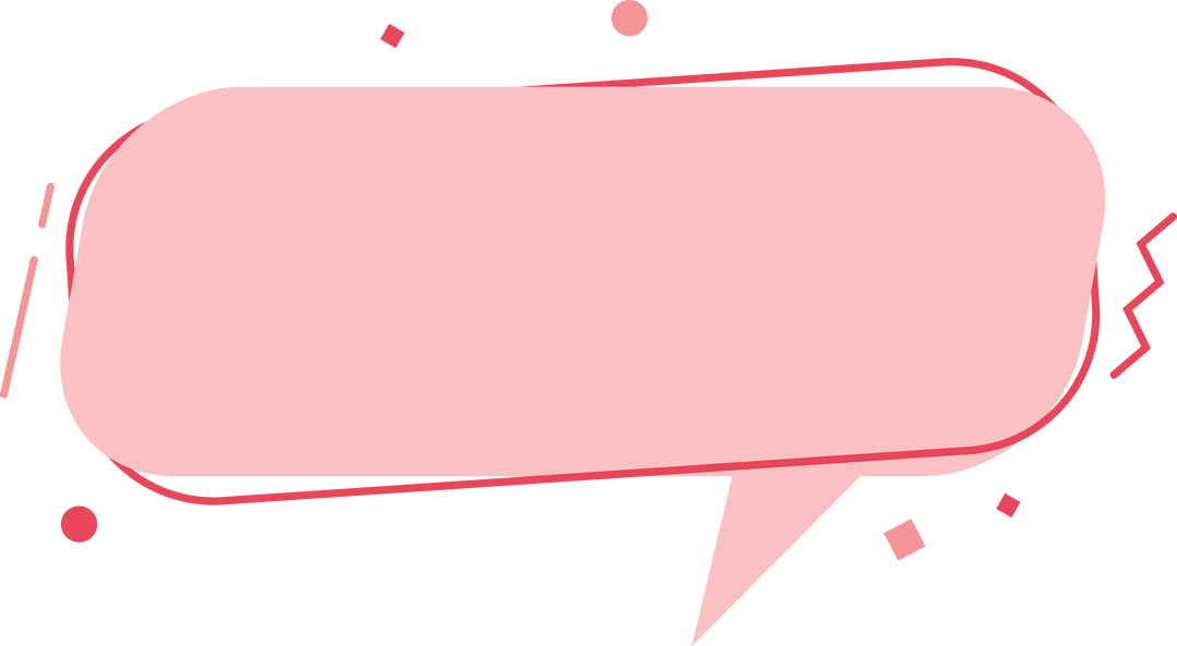 Pink Transparent Speech Bubble on Isolated Background