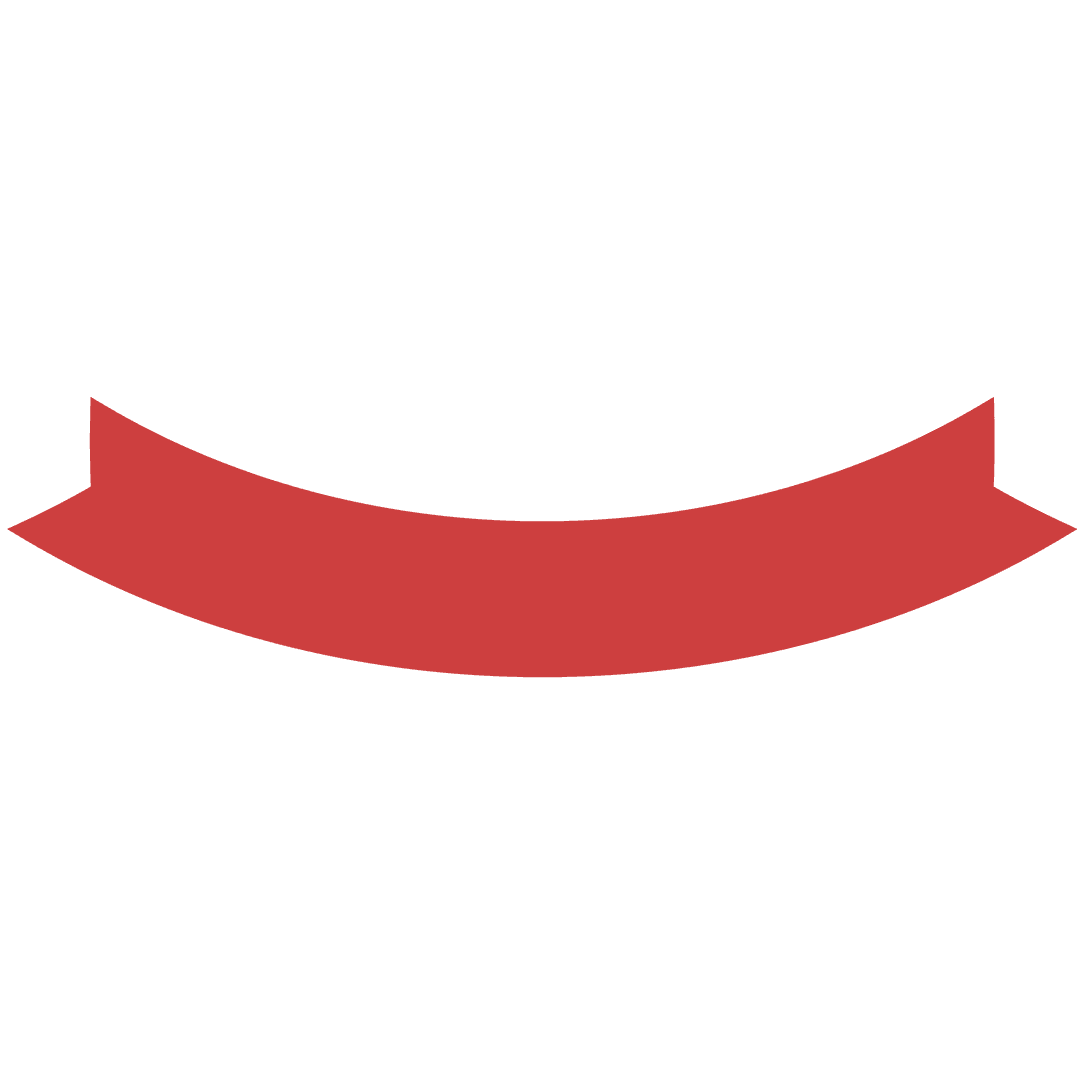 Red Banner with Copy Space on Transparent Background