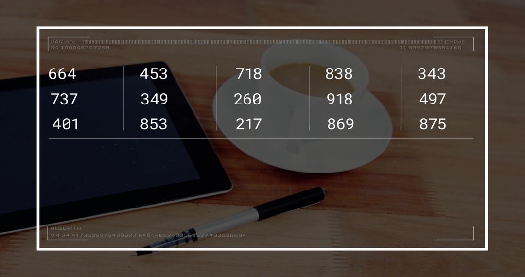 Digital Workspace with Tablet and Coffee for Modern Productivity