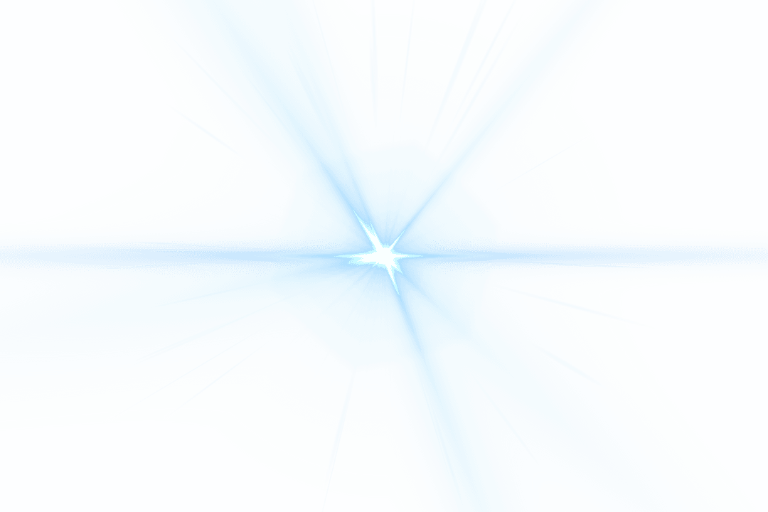 Transparent Blue Glowing Light Illustration with Starburst Effect