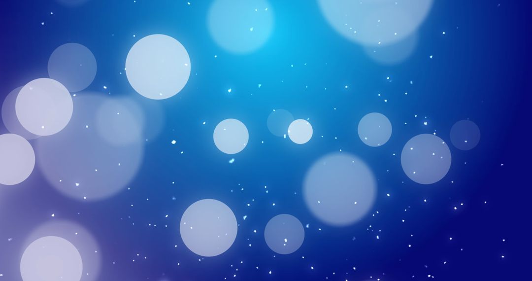 Winter Wonderland Background with Snowflakes and Bokeh Dots