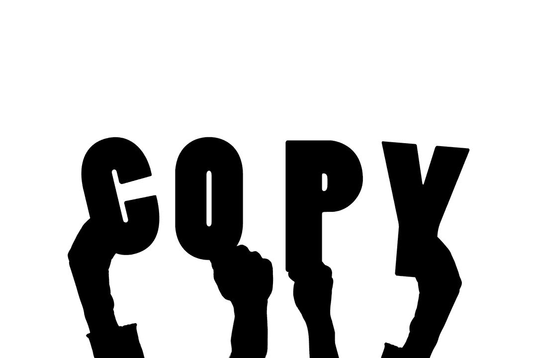 Transparent Vector Illustration of Hands on Keyboard