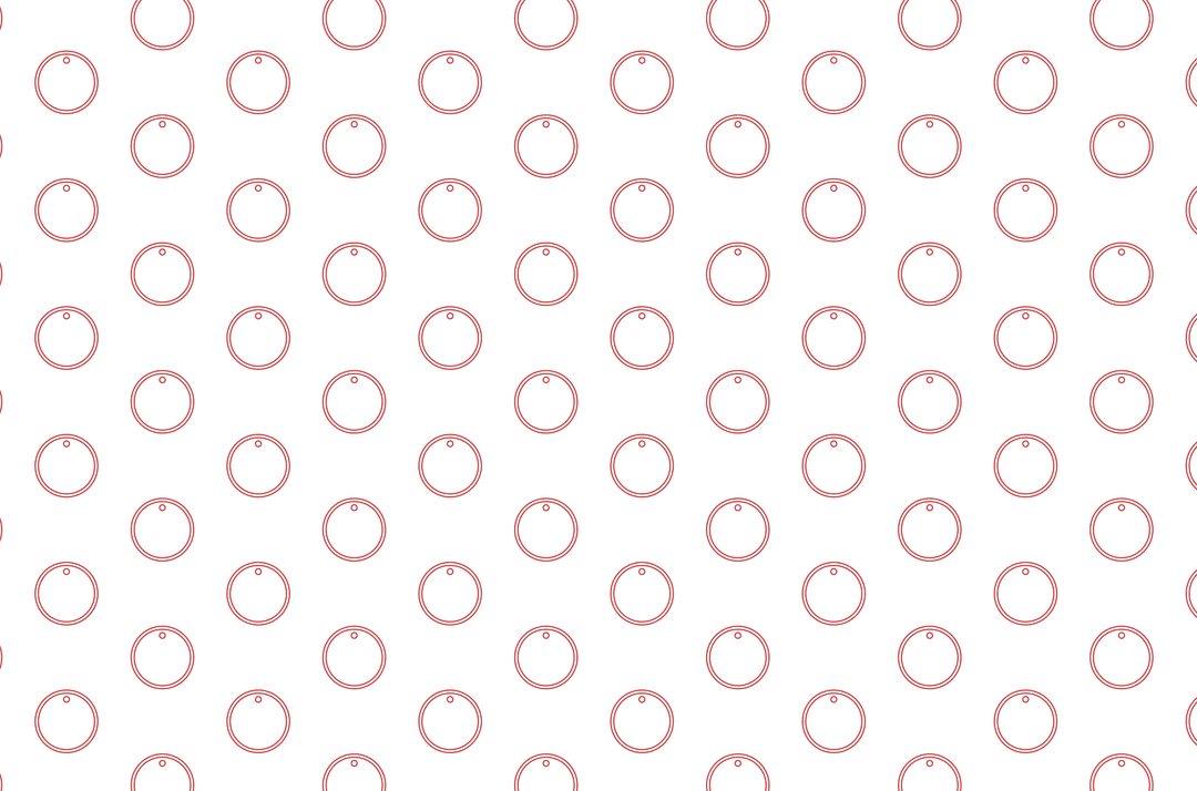 Seamless Red Circle Pattern on Transparent Background
