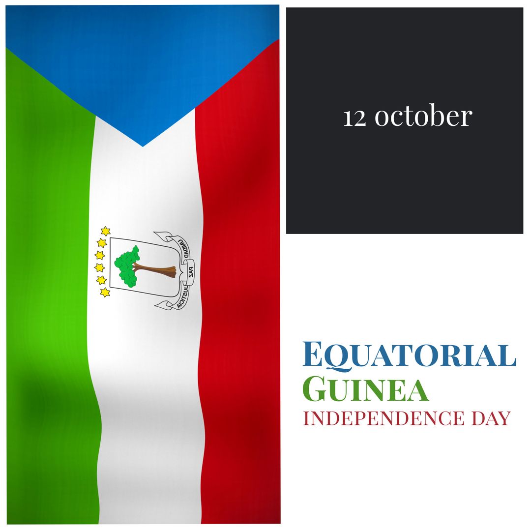 Equatorial Guinea Independence Day Celebration Banner on October 12