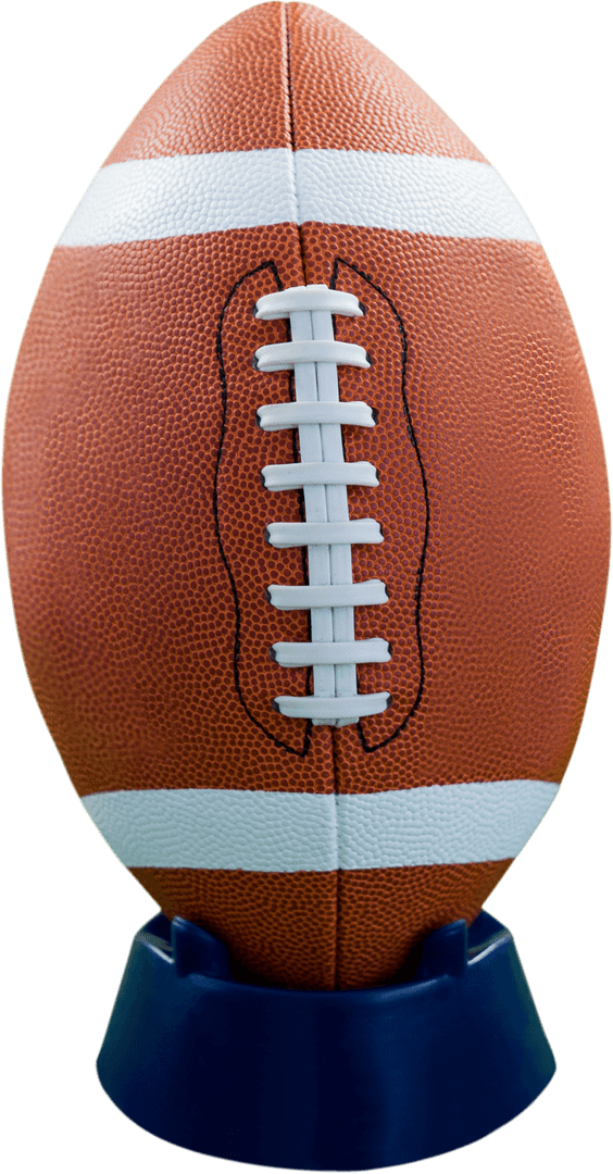 Big Rugby Ball on Transparent Background Exploring Sports Theme