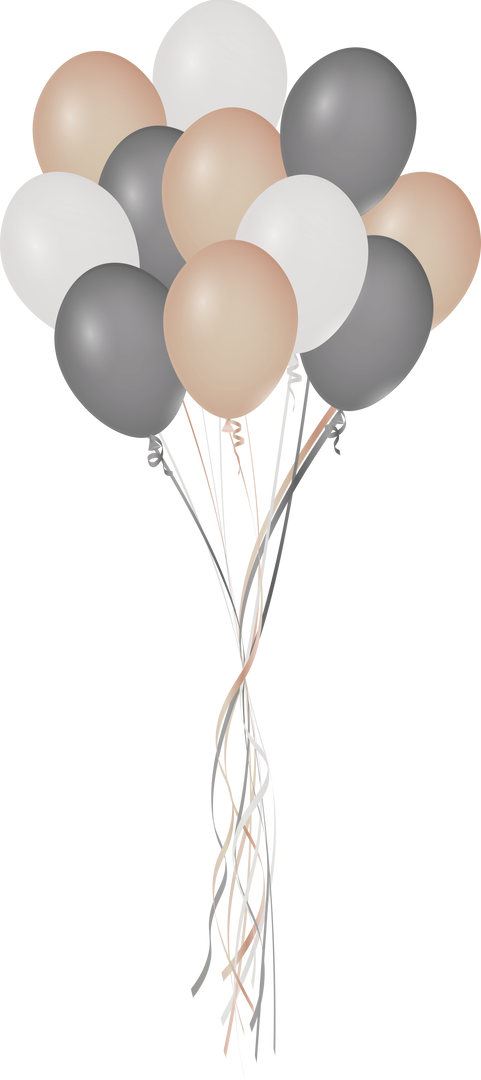 Pink, White, and Grey Balloons on Transparent Background Vector - Download Free Stock Images Pikwizard.com