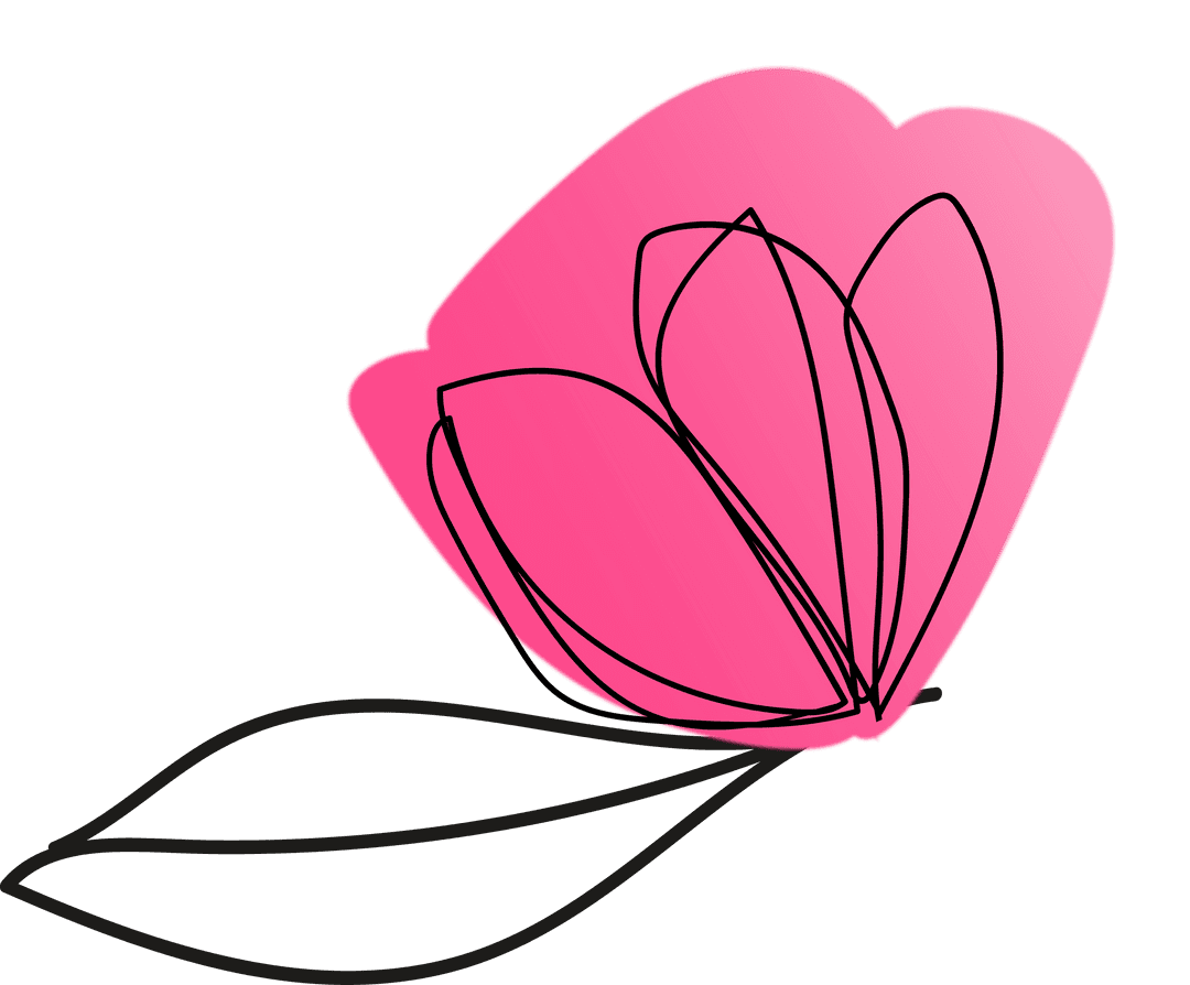 Elegant Abstract Flower Vector on Transparent Background