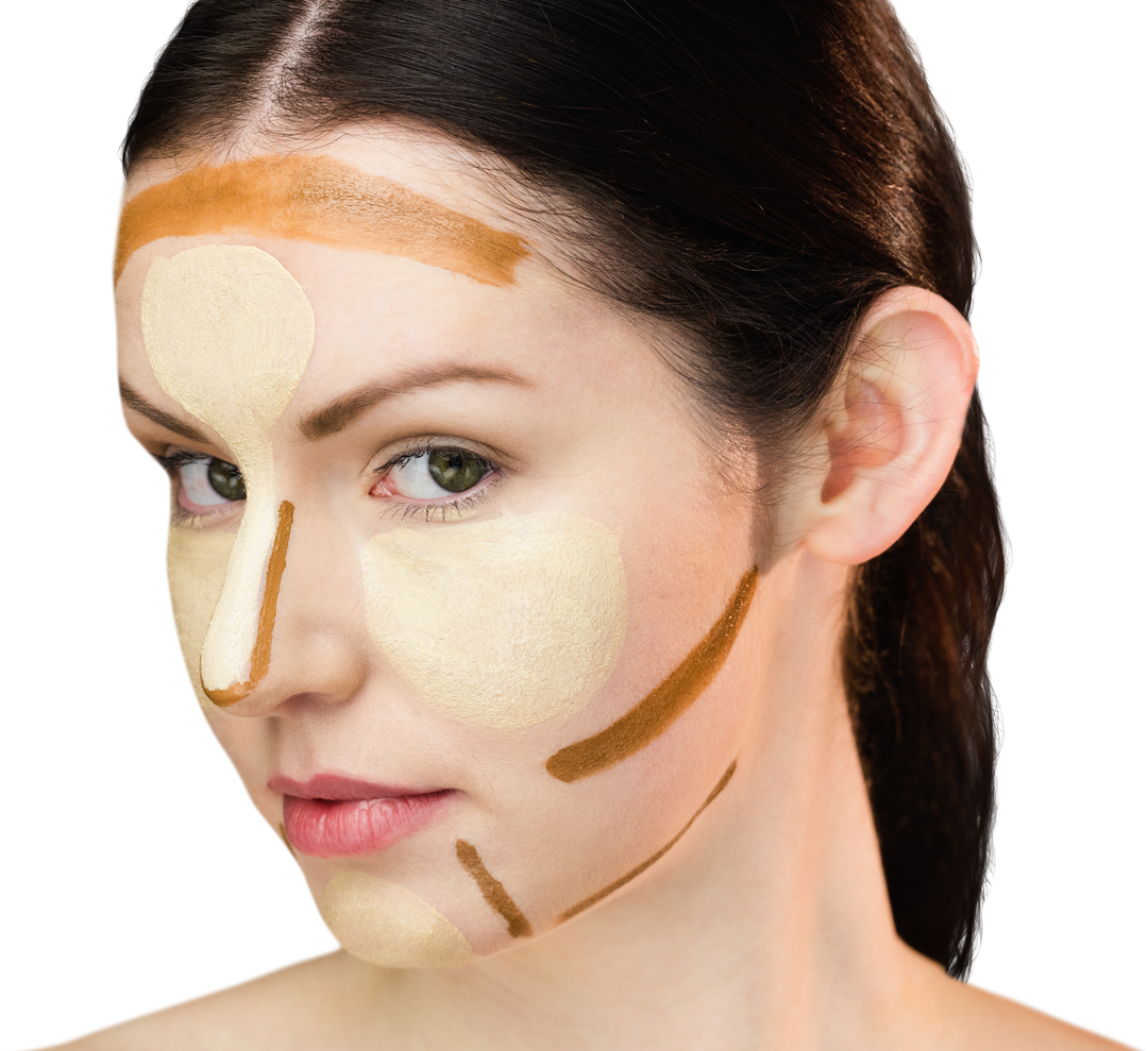 Transparent Beauty: Woman Applying Contouring Makeup - Download Free Stock Images Pikwizard.com