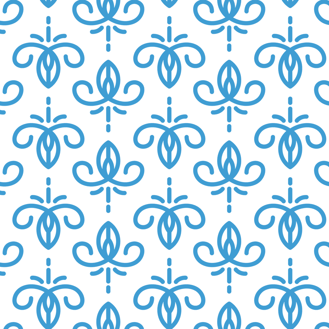 Seamless Blue Flower Pattern Transparent Background