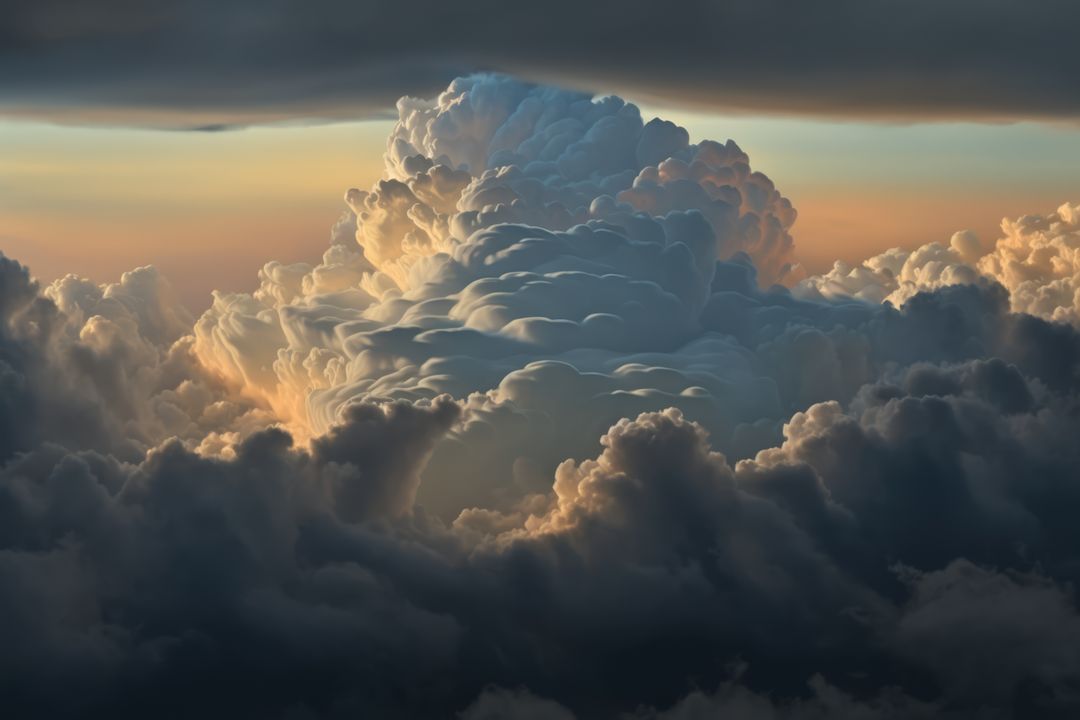 Breathtaking Cloudscape at Sunrise with Cumulus Clouds - Free Images, Stock Photos and Pictures on Pikwizard.com